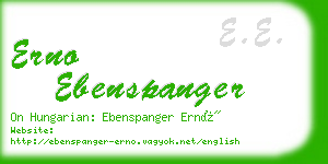 erno ebenspanger business card